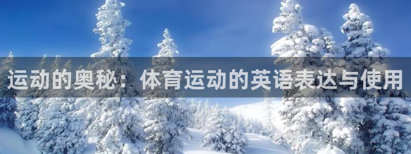 意昂33代理：运动的奥秘：体育运动的英语表达与使用