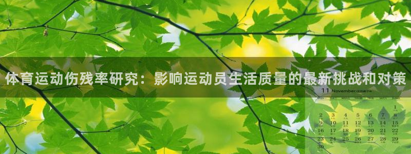 意昂33登陆：体育运动伤残率研究：影响运动员生活质量的最新挑战和对策