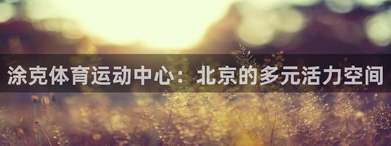意昂3凯捷开号链接：涂克体育运动中心：北京的多元活力空间
